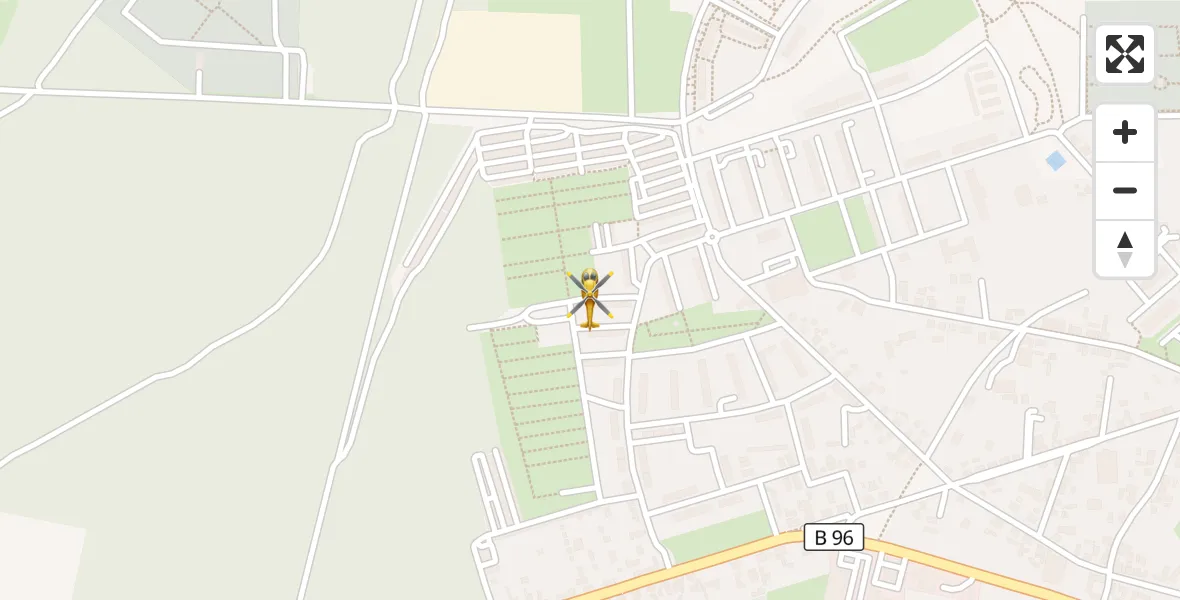 Flugroute Rettungshubschrauber Großräschen - Großräschen, 28 September 2026, 14:36