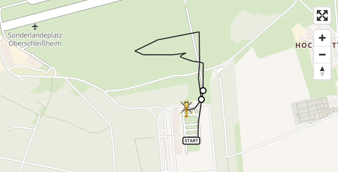 Flugroute Rettungshubschrauber Oberschleißheim - Oberschleißheim, 29 September 2026, 06:43