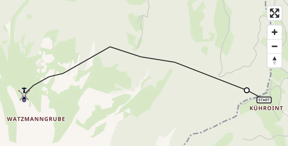 Flugroute Polizeihubschrauber Schönau a.Königssee - Ramsau b.Berchtesgaden, 29 September 2026, 08:42
