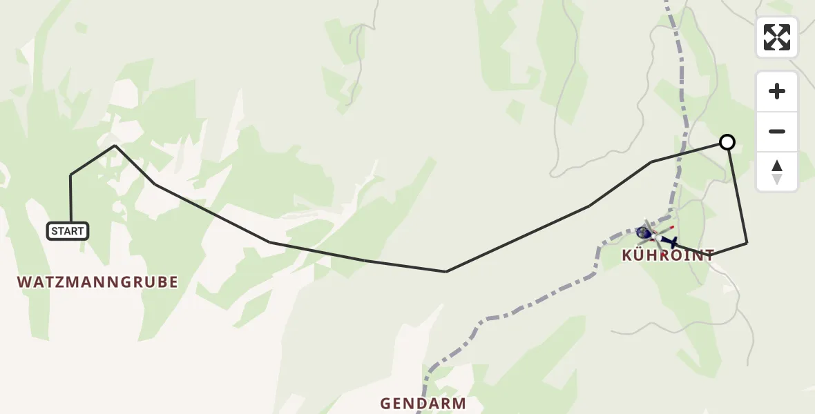 Flugroute Polizeihubschrauber Ramsau b.Berchtesgaden - Schönau a.Königssee, 29 September 2026, 08:46