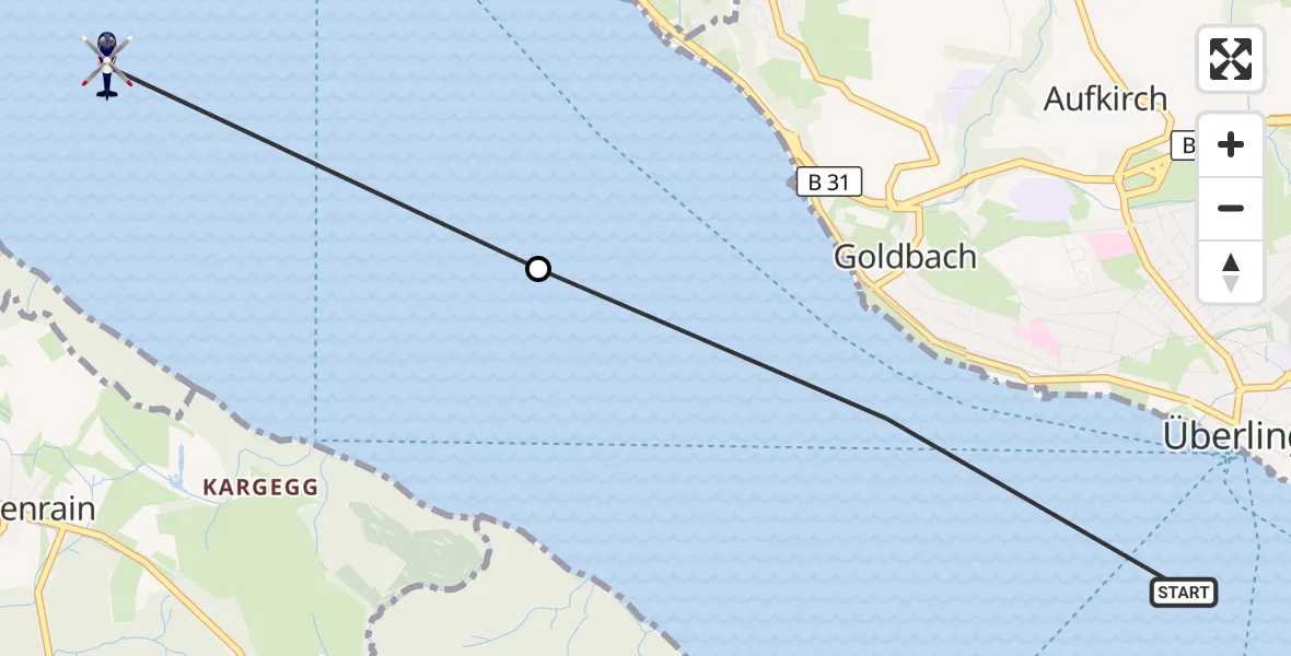 Flugroute Polizeihubschrauber Überlingen - Bodman-Ludwigshafen, 29 September 2026, 10:44