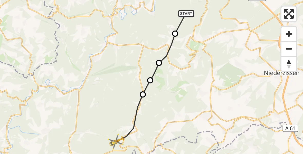 Flugroute Ambulanzhubschrauber Bad Neuenahr-Ahrweiler - Leimbach, 29 September 2026, 12:26