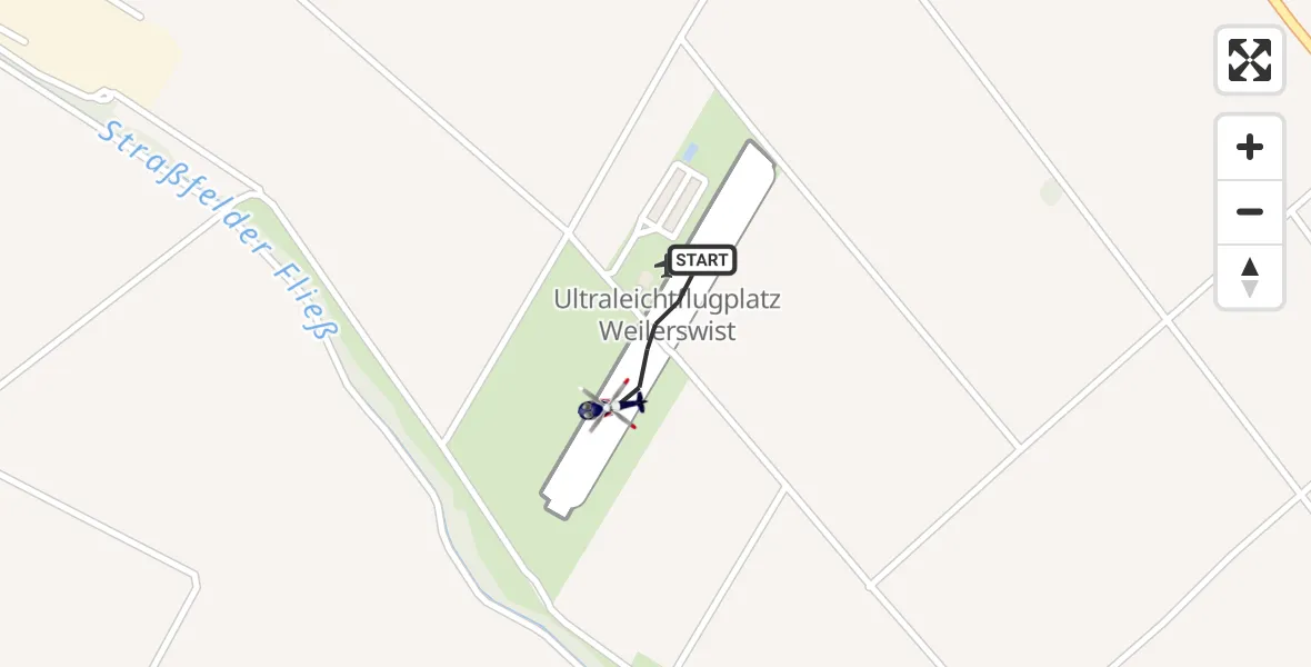 Flugroute Polizeihubschrauber Weilerswist UL - Weilerswist UL, 29 September 2026, 12:39
