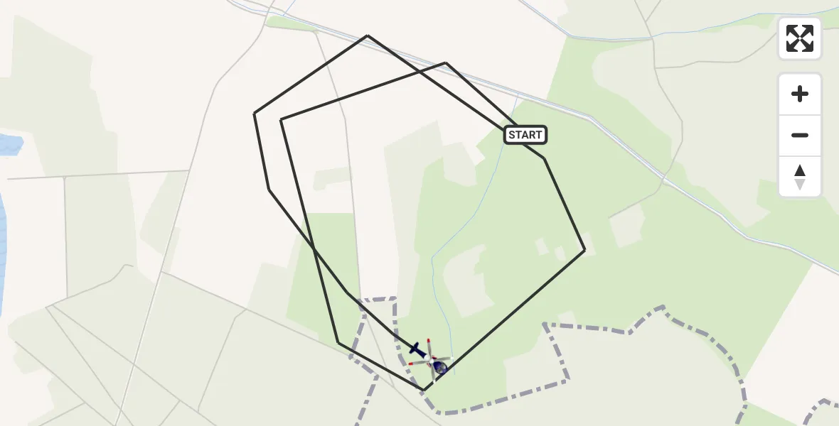Flugroute Polizeihubschrauber Laußig - Laußig, 29 September 2026, 13:14