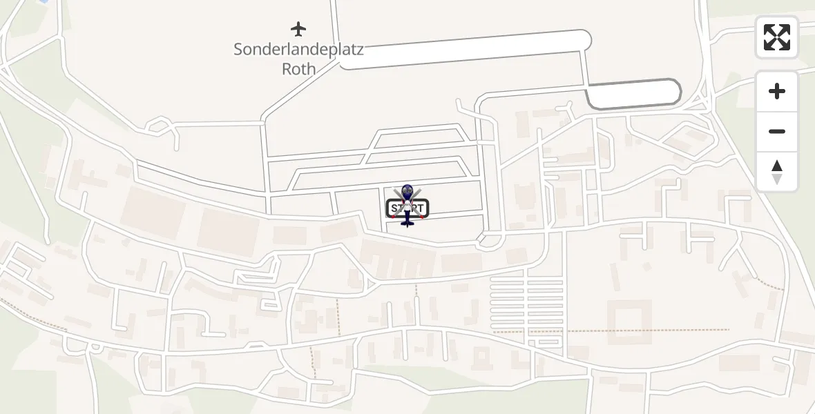 Flugroute Polizeihubschrauber Flugplatz Roth - Flugplatz Roth, 30 September 2026, 02:38