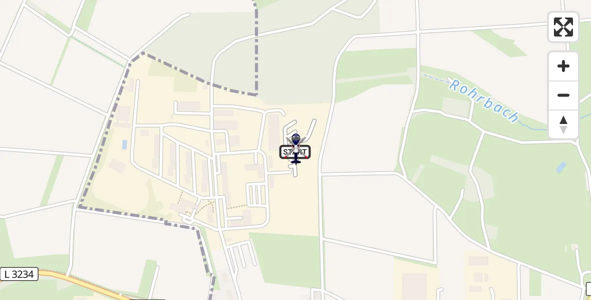 Flugroute Polizeihubschrauber Fuldatal Bundespolizei Hubschrauberlandeplatz - Fuldatal Bundespolizei Hubschrauberlandeplatz, 30 September 2026, 05:39