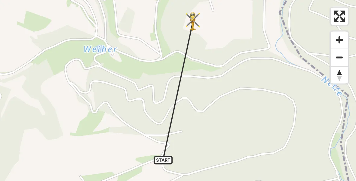 Flugroute Ambulanzhubschrauber Hohenleimbach - Hohenleimbach, 30 September 2026, 06:59