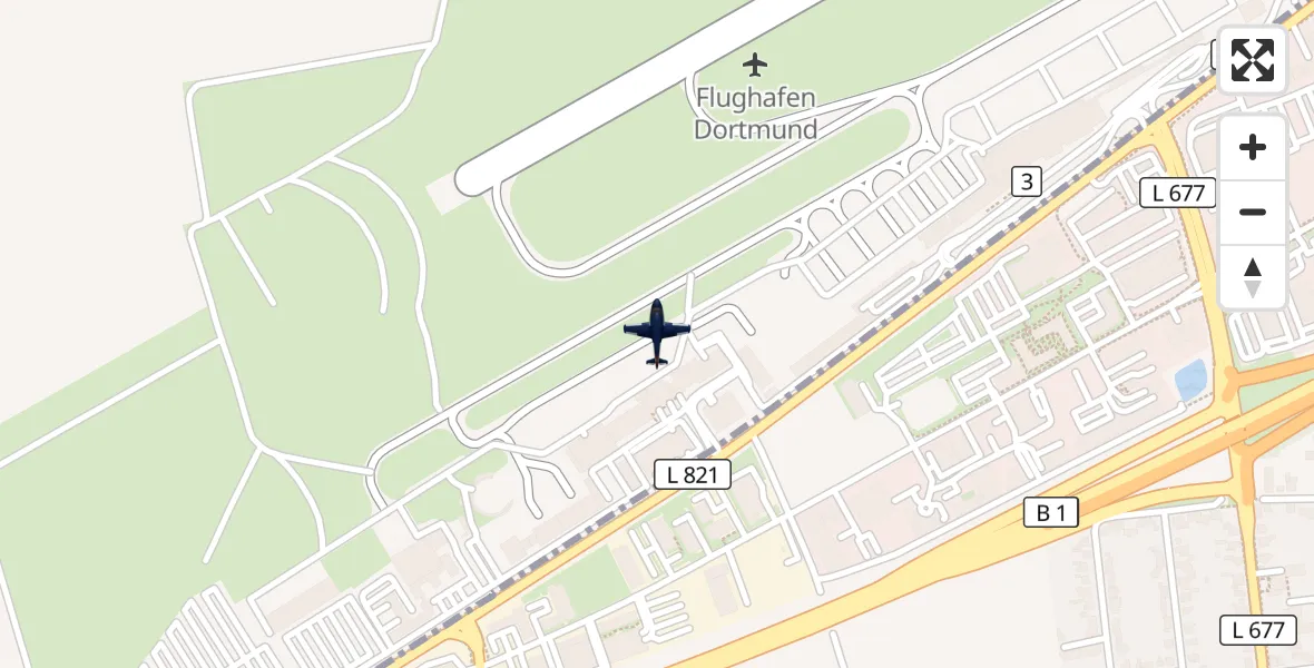 Flugroute Polizeiflugzeug Dortmund Flughafen - Dortmund Flughafen, 30 September 2026, 08:31