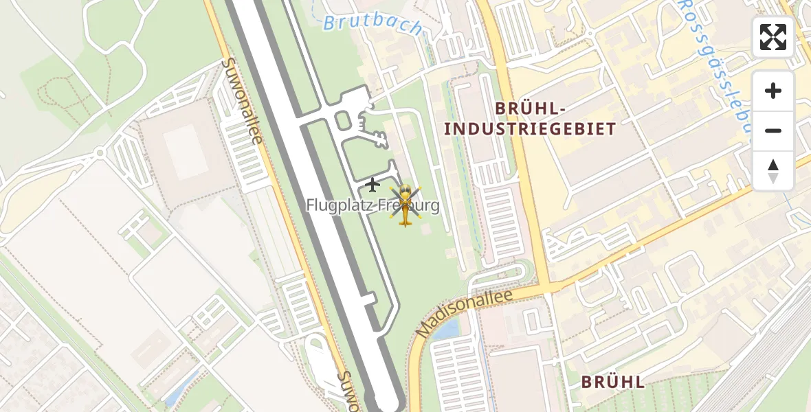 Flugroute Ambulanzhubschrauber Freiburg im Breisgau Flugplatz - Freiburg im Breisgau Flugplatz, 30 September 2026, 09:53
