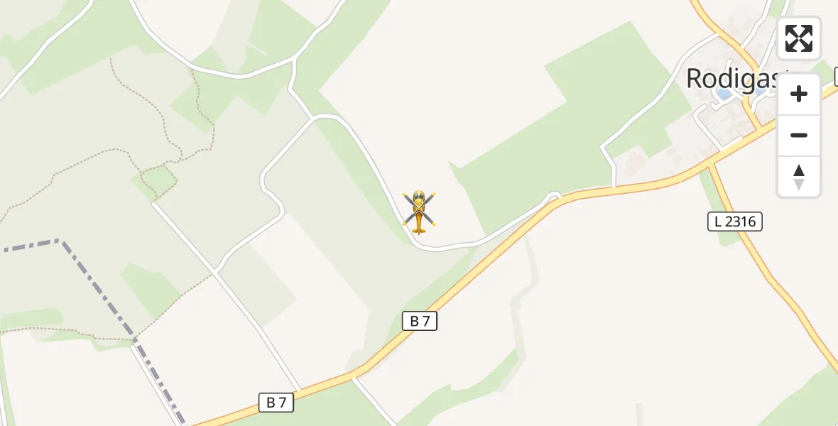 Flugroute Rettungshubschrauber Bürgel - Bürgel, 30 September 2026, 09:53