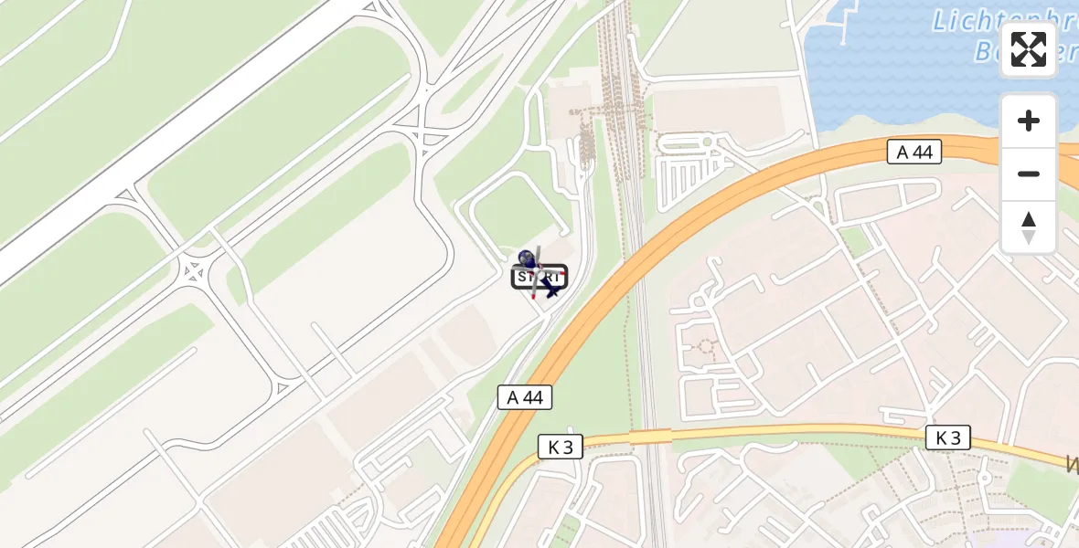 Flugroute Polizeihubschrauber Düsseldorf Flughafen - Düsseldorf Flughafen, 30 September 2026, 13:03