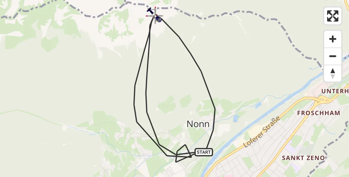 Flugroute Polizeihubschrauber Bad Reichenhall - Bad Reichenhall, 30 September 2026, 13:25