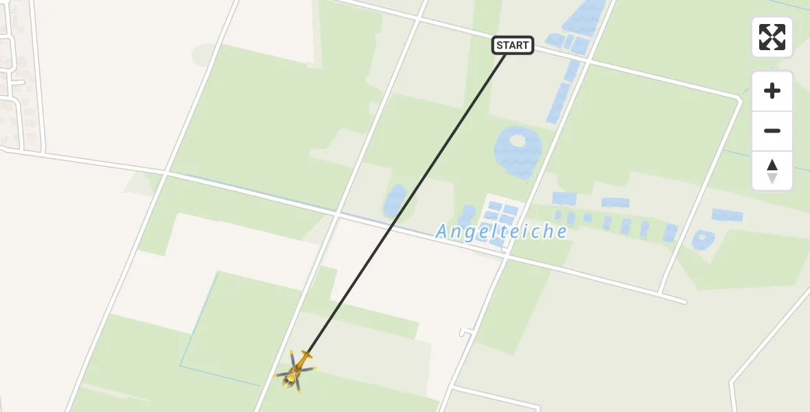 Flugroute Rettungshubschrauber Ehra-Lessien - Ehra-Lessien, 30 September 2026, 16:04
