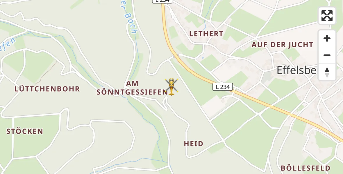 Flugroute Ambulanzhubschrauber Bad Münstereifel - Bad Münstereifel, 30 September 2026, 16:09