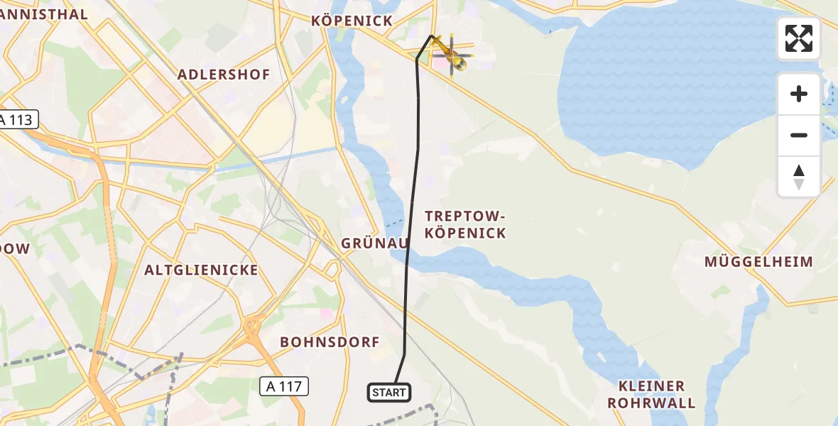 Flugroute Rettungshubschrauber Berlin - Berlin, 30 September 2026, 16:51