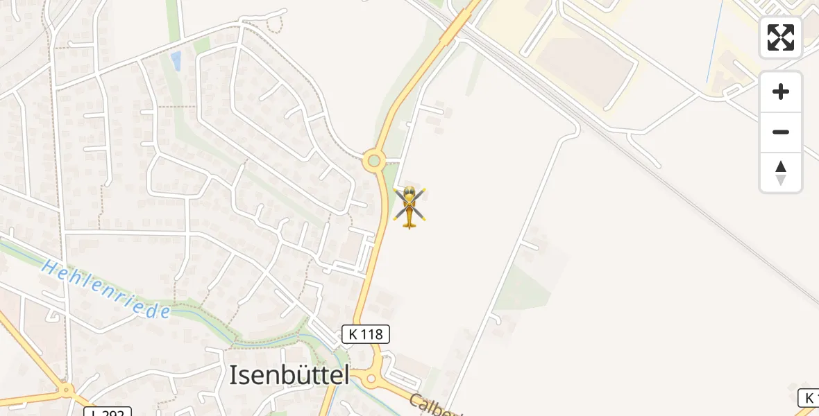Flugroute Rettungshubschrauber Isenbüttel - Isenbüttel, 30 September 2026, 17:35