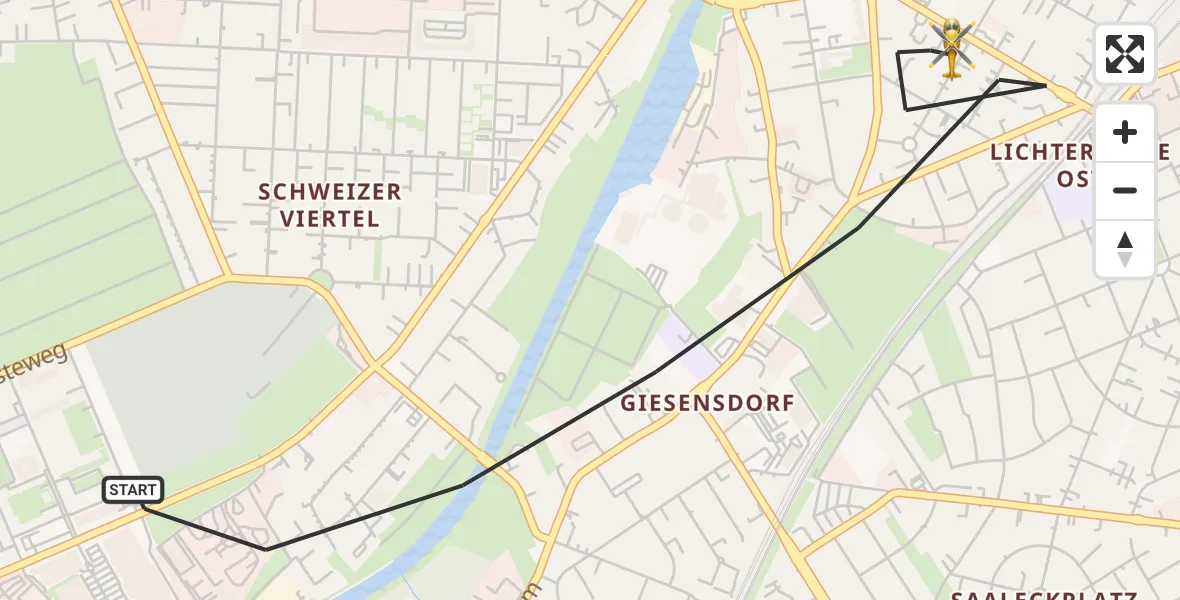 Flugroute Rettungshubschrauber Berlin - Berlin, 01 Oktober 2026, 06:43