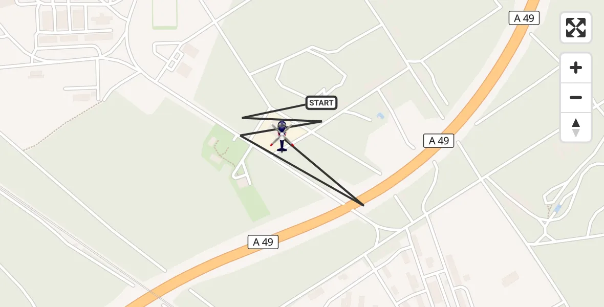 Flugroute Polizeihubschrauber Stadtallendorf - Stadtallendorf, 01 Oktober 2026, 08:24