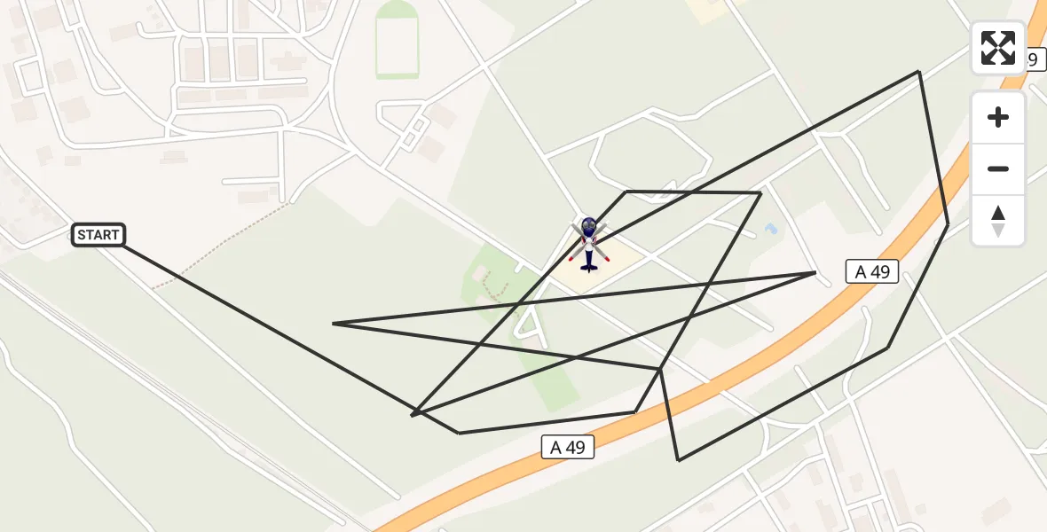 Flugroute Polizeihubschrauber Stadtallendorf - Stadtallendorf, 01 Oktober 2026, 08:40