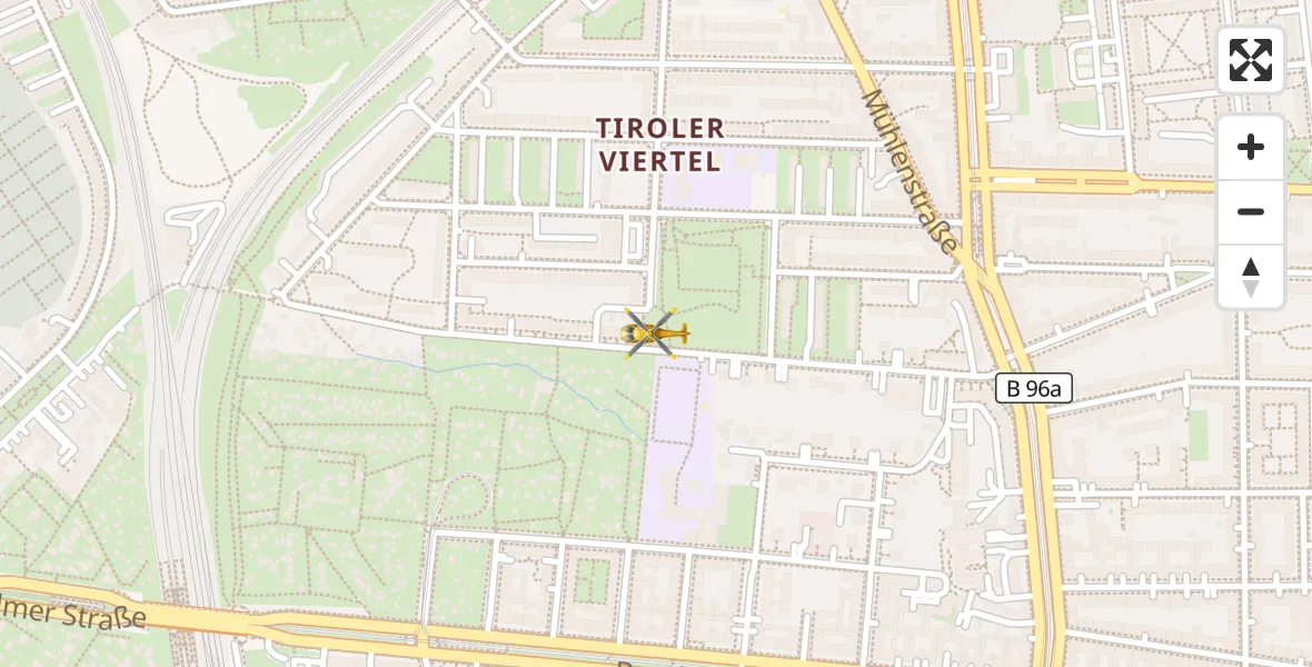 Flugroute Rettungshubschrauber Berlin - Berlin, 01 Oktober 2026, 10:00