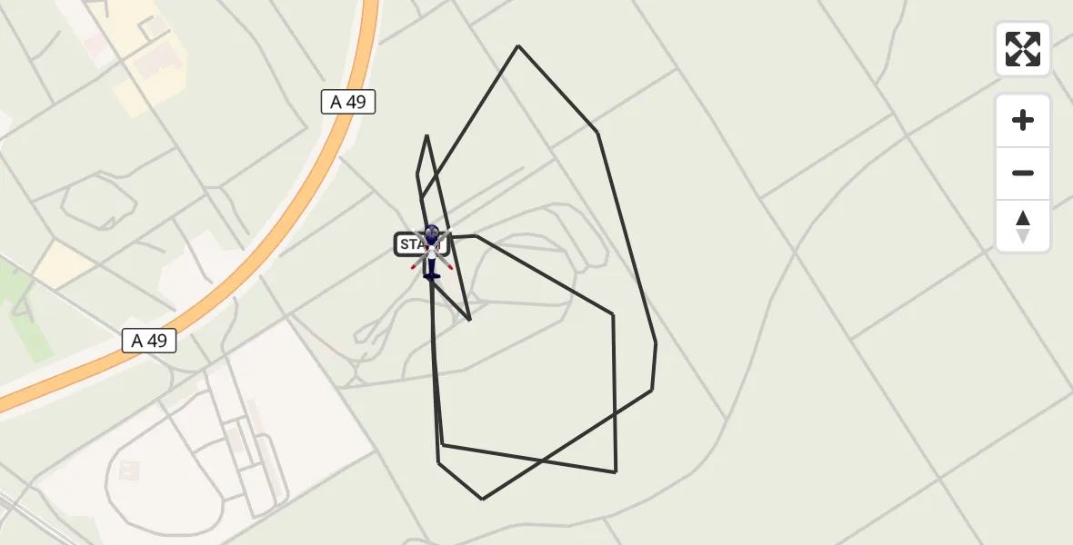 Flugroute Polizeihubschrauber Stadtallendorf - Stadtallendorf, 01 Oktober 2026, 10:36
