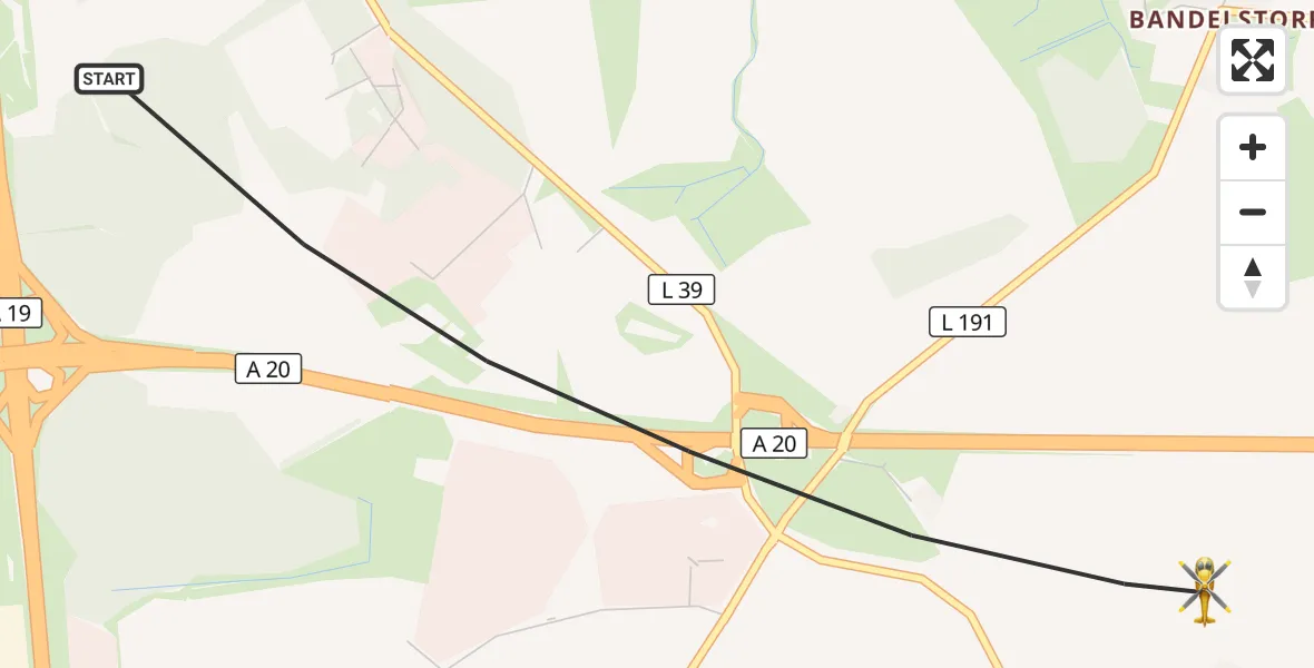Flugroute Ambulanzhubschrauber Dummerstorf - Dummerstorf, 01 Oktober 2026, 15:59