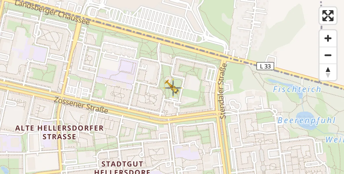 Flugroute Rettungshubschrauber Berlin - Berlin, 01 Oktober 2026, 16:13