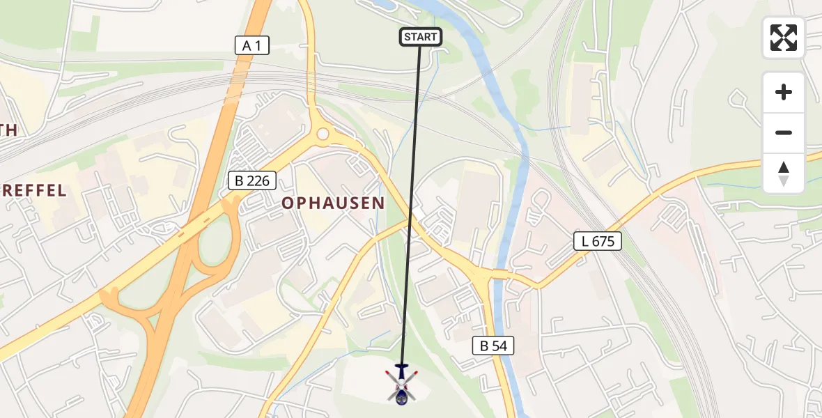 Flugroute Polizeihubschrauber Hagen - Hagen, 01 Oktober 2026, 18:36