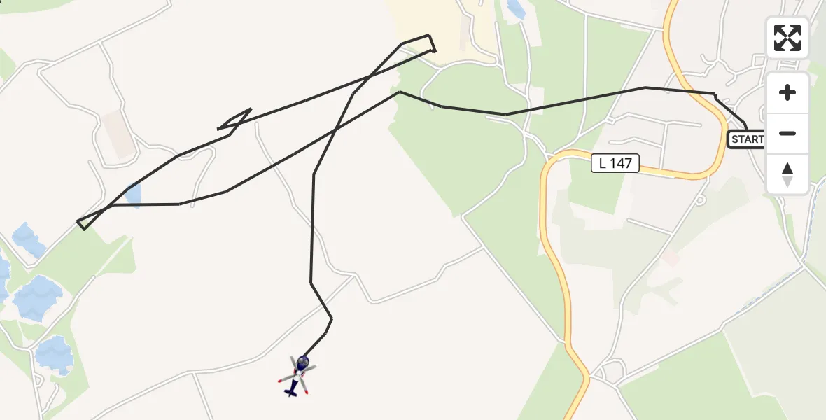 Flugroute Polizeihubschrauber Wettin-Löbejün - Wettin-Löbejün, 01 Oktober 2026, 19:19