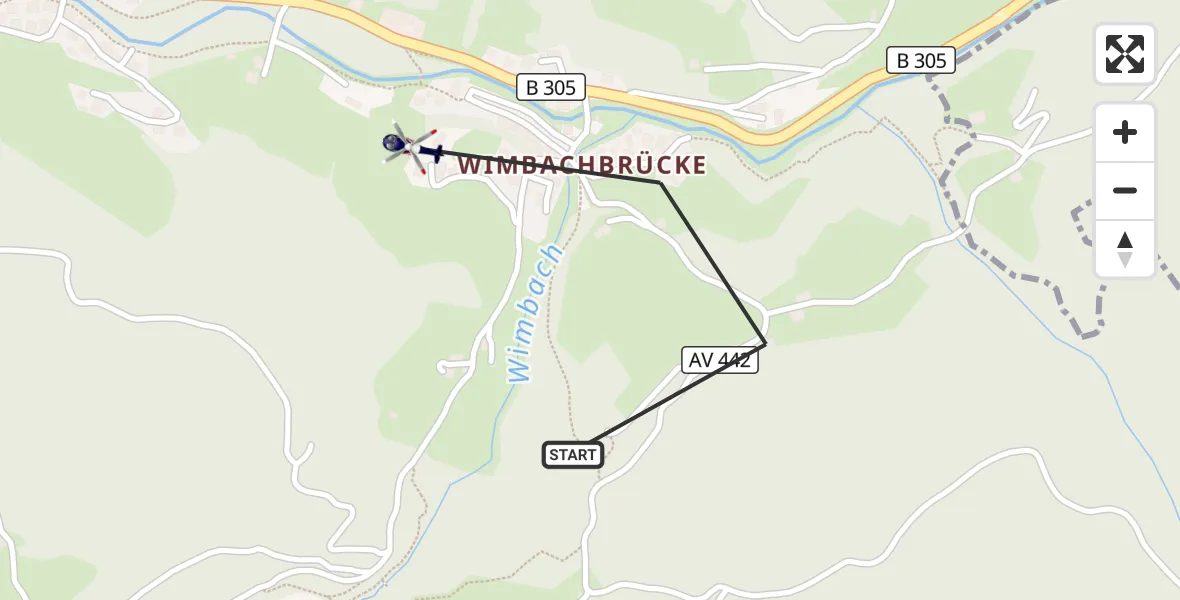 Flugroute Polizeihubschrauber Ramsau b.Berchtesgaden - Ramsau b.Berchtesgaden, 01 Oktober 2026, 22:41