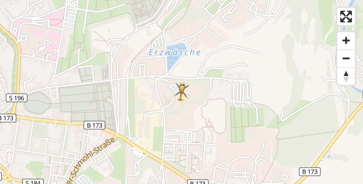 Flugroute Rettungshubschrauber Freiberg - Freiberg, 02 Oktober 2026, 08:07
