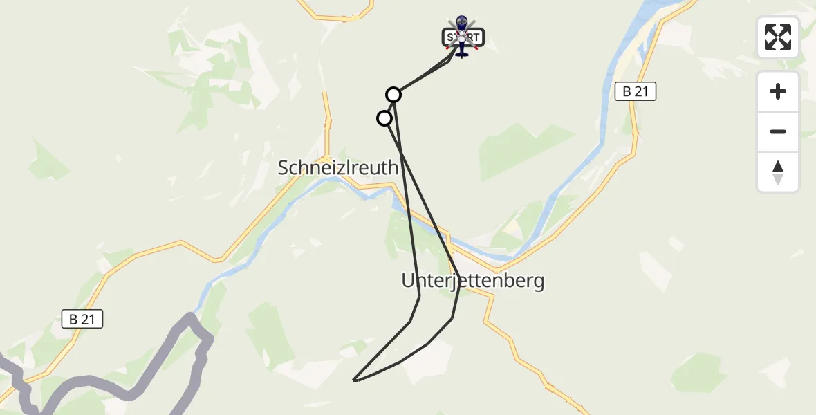 Flugroute Polizeihubschrauber Bad Reichenhall - Bad Reichenhall, 02 Oktober 2026, 08:47