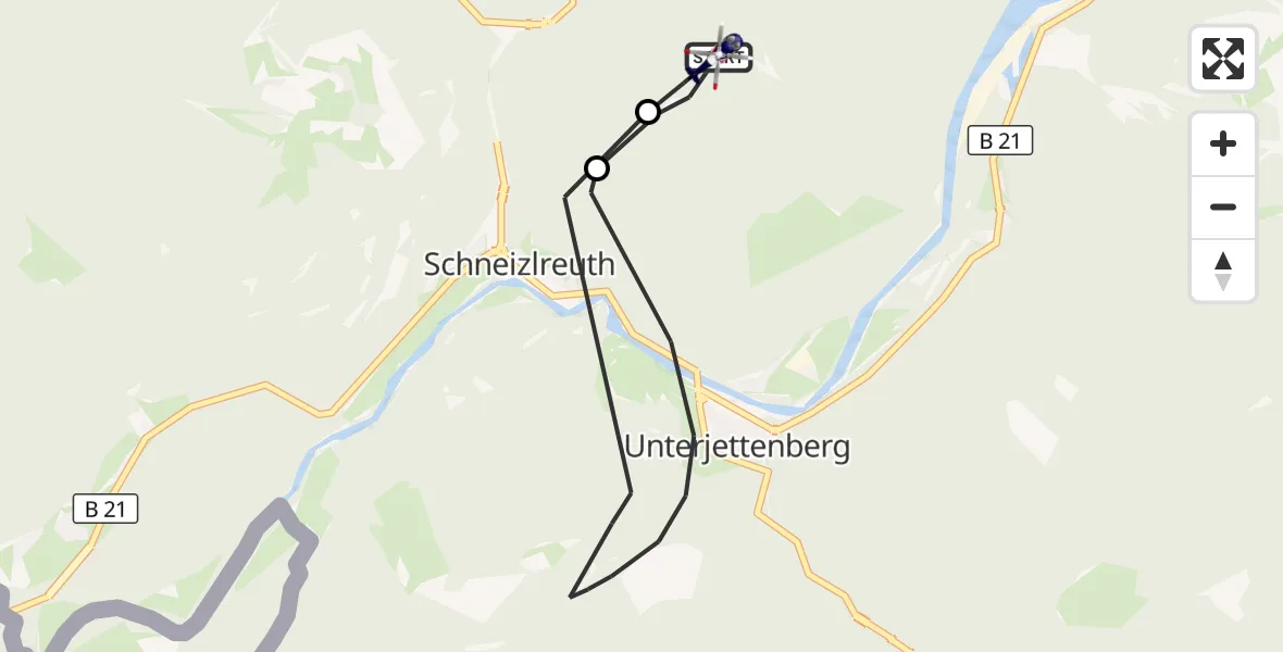 Flugroute Polizeihubschrauber Bad Reichenhall - Bad Reichenhall, 02 Oktober 2026, 09:32