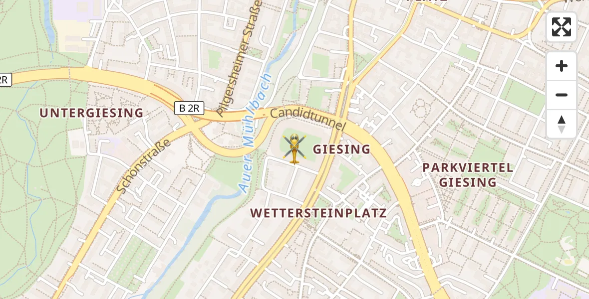 Flugroute Rettungshubschrauber München - München, 02 Oktober 2026, 09:43