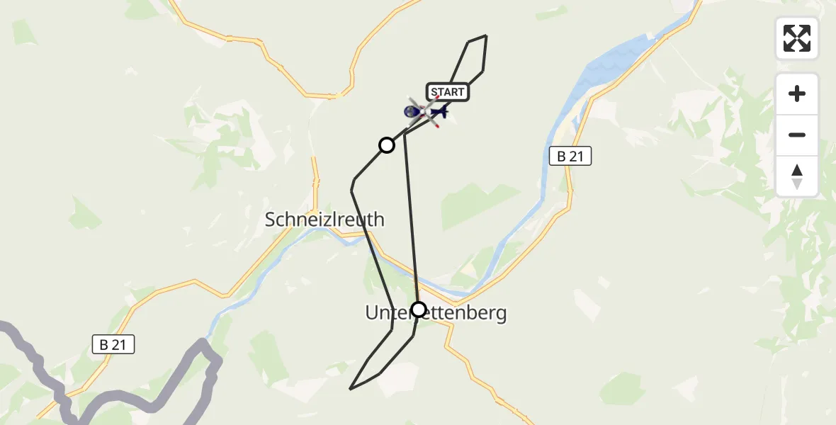 Flugroute Polizeihubschrauber Bad Reichenhall - Bad Reichenhall, 02 Oktober 2026, 11:11