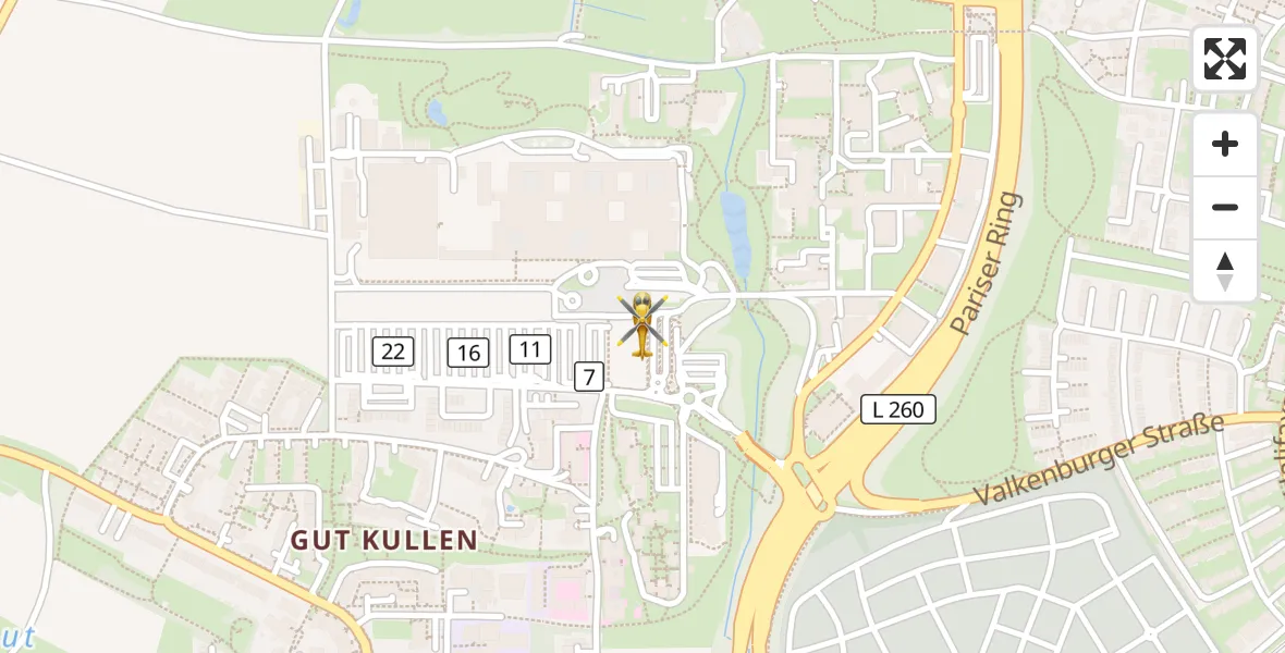 Flugroute Rettungshubschrauber Aachen Hospital - Aachen Hospital, 02 Oktober 2026, 11:37