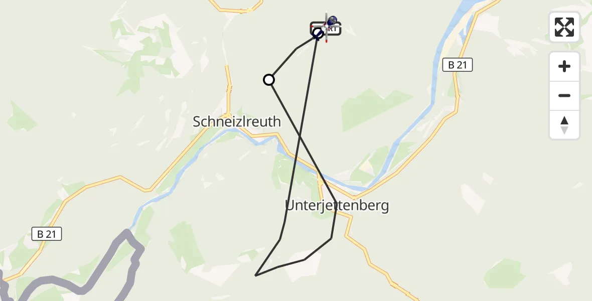 Flugroute Polizeihubschrauber Bad Reichenhall - Bad Reichenhall, 02 Oktober 2026, 11:50