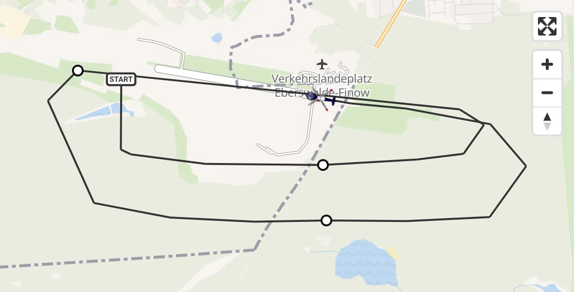 Flugroute Polizeihubschrauber Schorfheide - Schorfheide, 02 Oktober 2026, 12:02