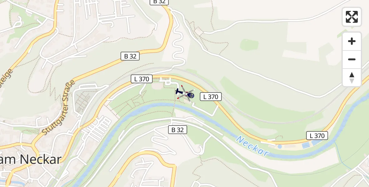 Flugroute Polizeihubschrauber Horb am Neckar - Horb am Neckar, 02 Oktober 2026, 13:29