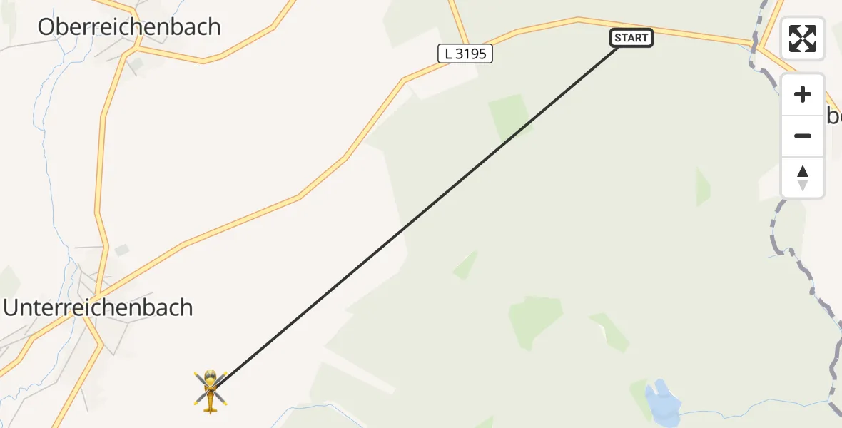 Flugroute Rettungshubschrauber Birstein - Birstein, 02 Oktober 2026, 13:30