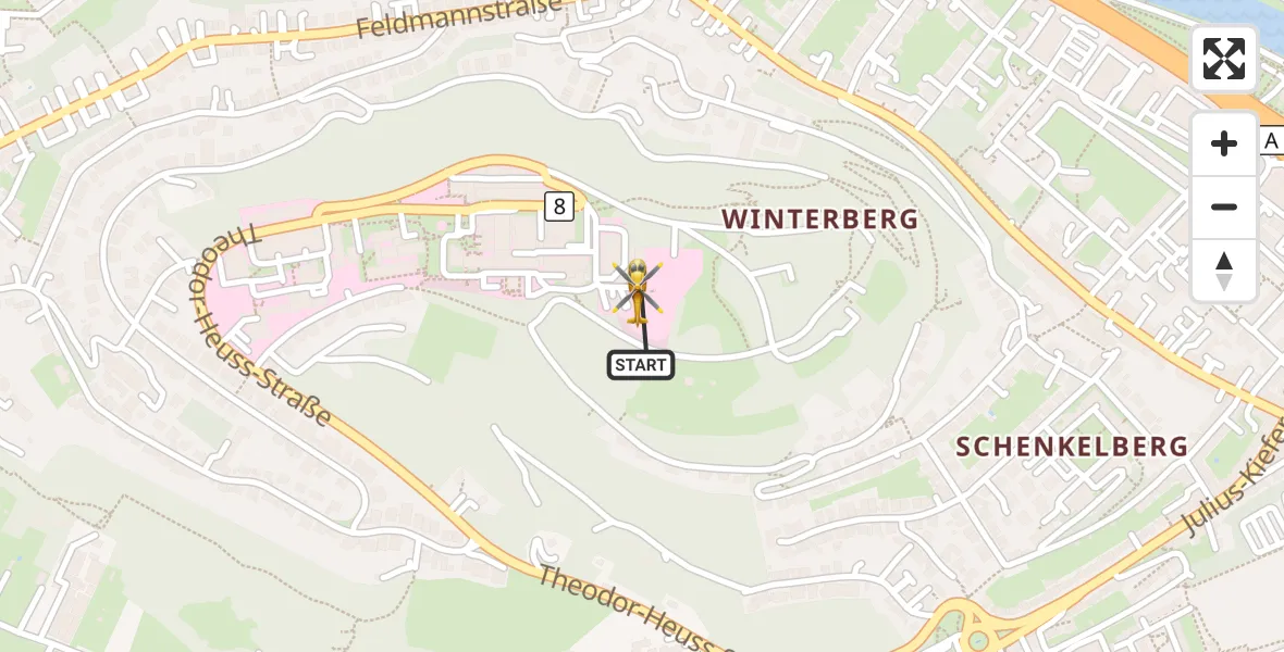 Flugroute Rettungshubschrauber Saarbrücken - Saarbrücken, 02 Oktober 2026, 15:20