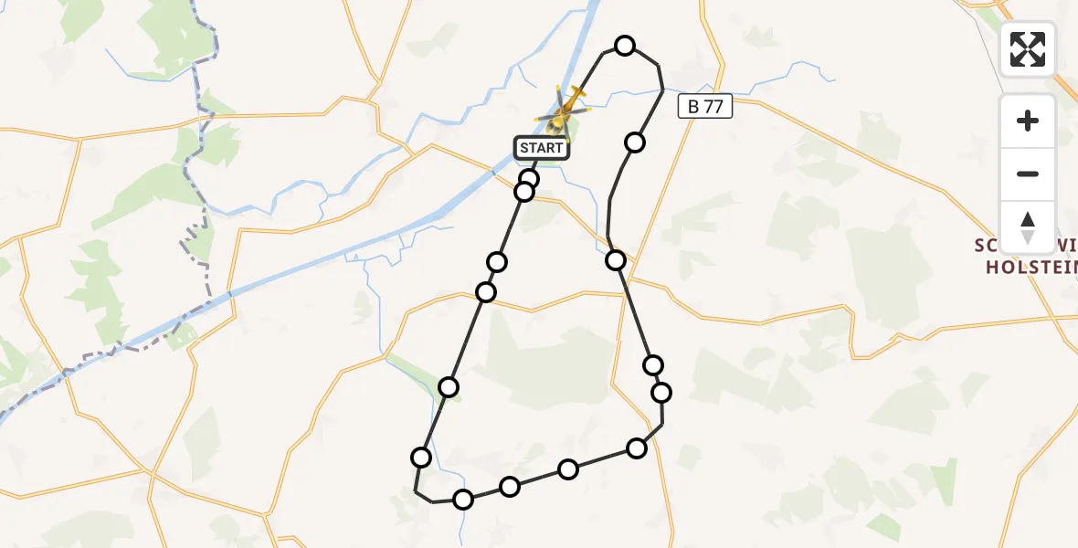 Flugroute Ambulanzhubschrauber Hörsten - Hörsten, 02 Oktober 2026, 16:23