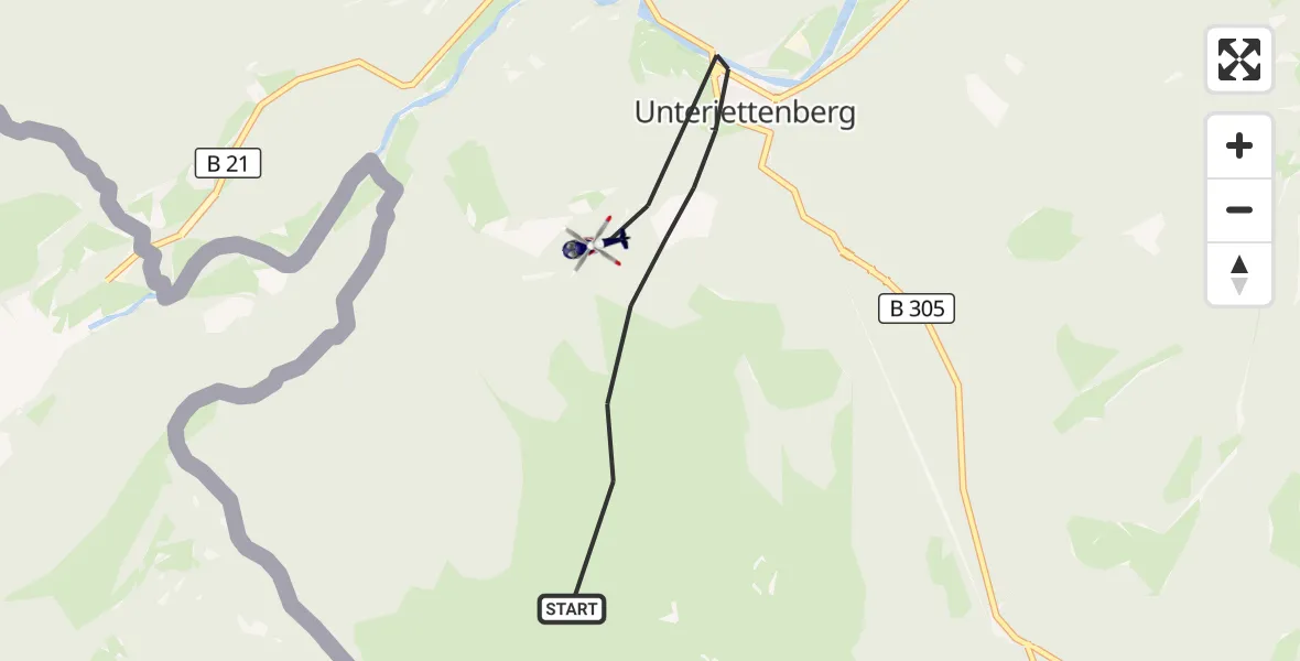 Flugroute Polizeihubschrauber Schneizlreuth - Schneizlreuth, 03 Oktober 2026, 09:56