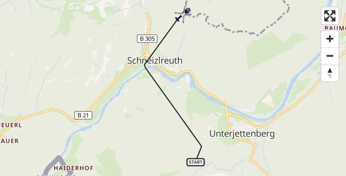 Flugroute Polizeihubschrauber Schneizlreuth - Schneizlreuth, 03 Oktober 2026, 10:12