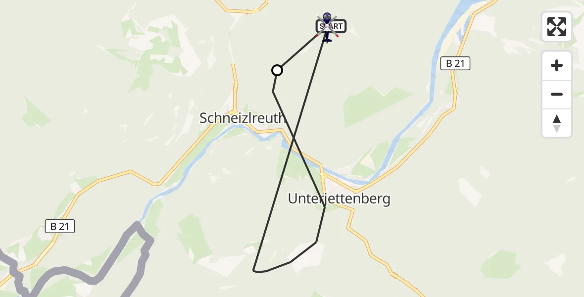 Flugroute Polizeihubschrauber Bad Reichenhall - Bad Reichenhall, 03 Oktober 2026, 10:52