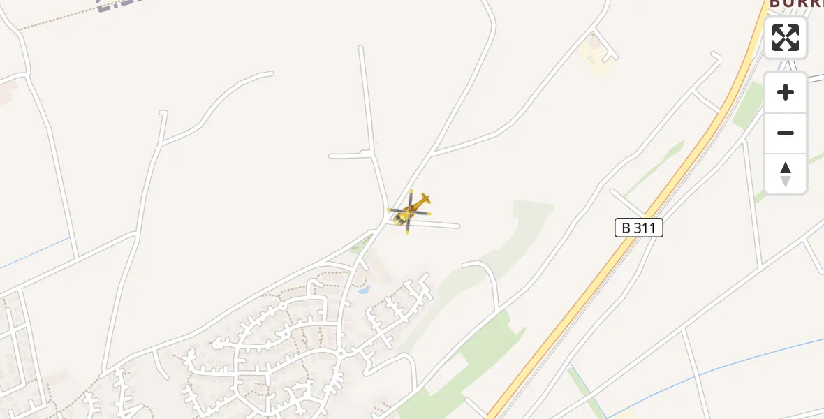 Flugroute Rettungshubschrauber Erbach - Erbach, 03 Oktober 2026, 12:25
