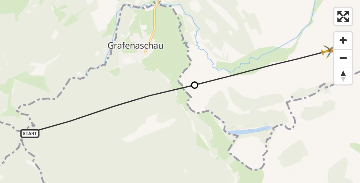 Flugroute Rettungshubschrauber Schwaigen - Murnau a.Staffelsee, 03 Oktober 2026, 14:16