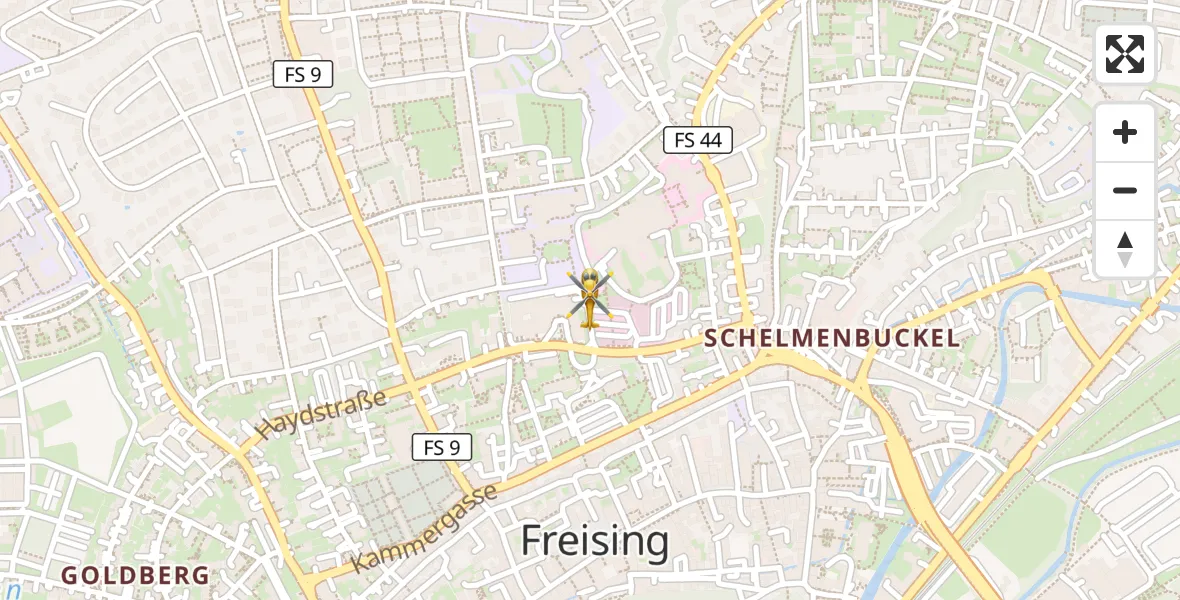 Flugroute Rettungshubschrauber Freising Clinic Hubschrauberlandeplatz - Freising Clinic Hubschrauberlandeplatz, 03 Oktober 2026, 18:21
