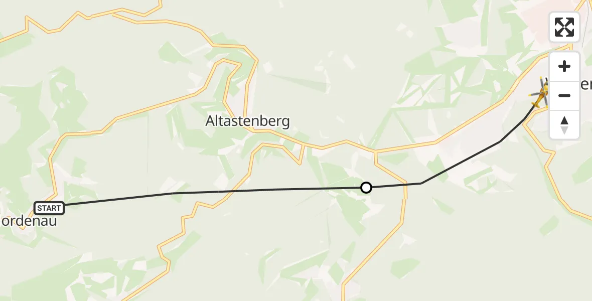 Flugroute Rettungshubschrauber Schmallenberg - Winterberg, 04 Oktober 2026, 16:04