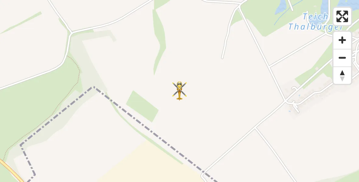 Flugroute Rettungshubschrauber Bürgel - Bürgel, 04 Oktober 2026, 16:19